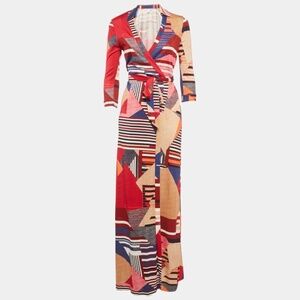 DIANE VON FURSTENBERG  Abigail silk-jersey maxi wrap dress